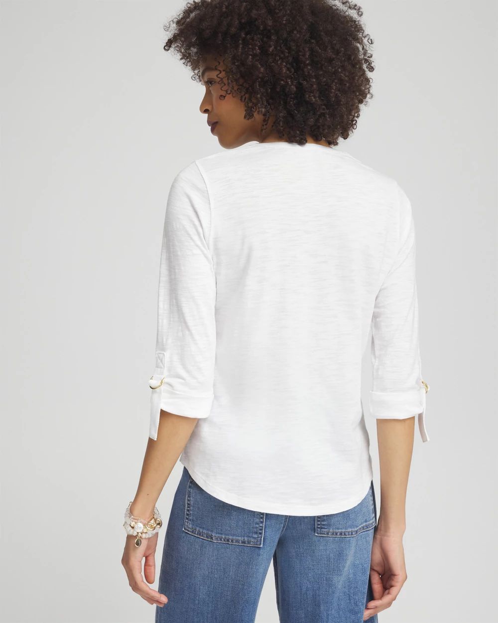 【HI FI FNK】Holy Pigment Henley Top BO long sleeve henley - Regenerative Organic Certified